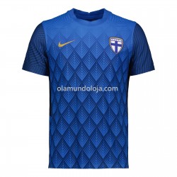 Camisola Finlândia Equipamento Segundo 2022 Manga Corta